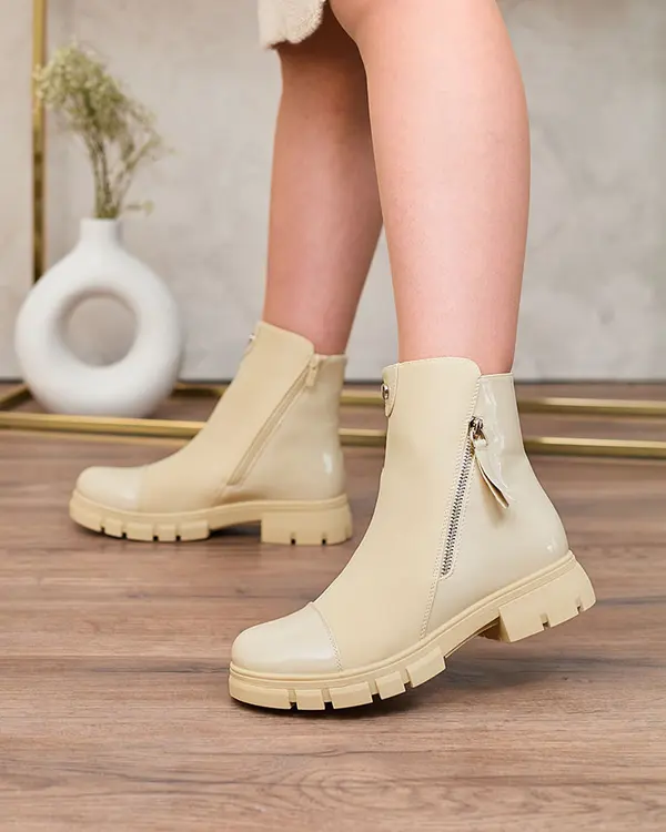 Resti Resti Beige matte Hedaheh women's boots