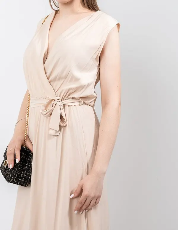 Resti Resti Beige women's maxi dress - Clothing