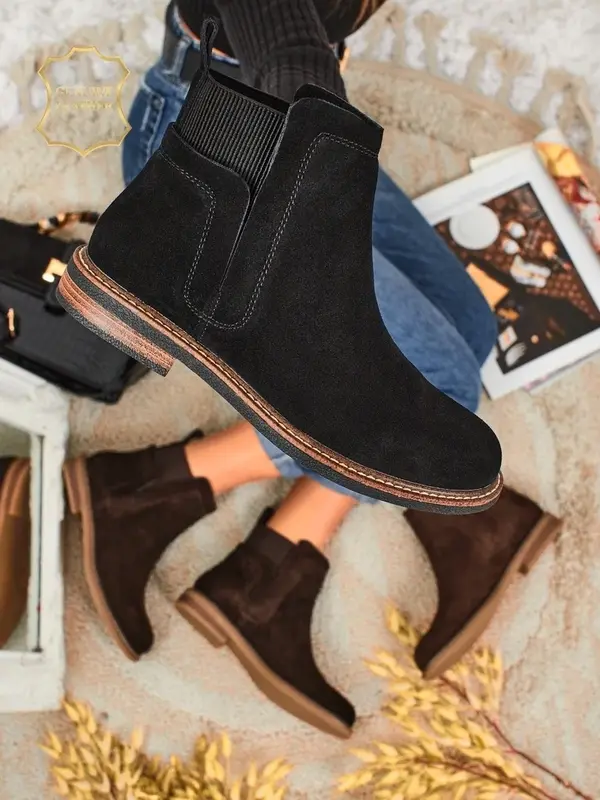 Resti Resti Black Ariston Leather Suede Ankle Boots