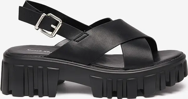 Resti Resti Black women's sandals on a massive Otida sole - Footwear