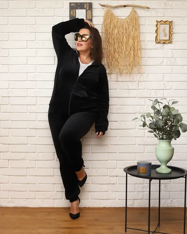 Resti Resti Black women's tracksuit set PLUS SIZE