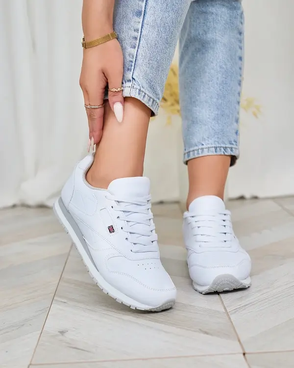 Resti Resti Classic Women's White and Gray Sports Shoes Reurabos