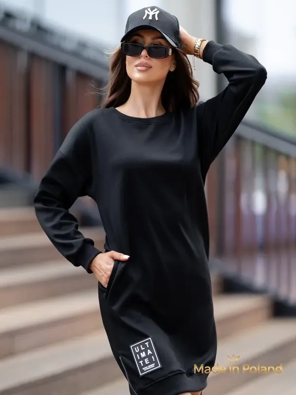 Resti Resti Gravity Core Sweatshirt Dress with Side Zipper
