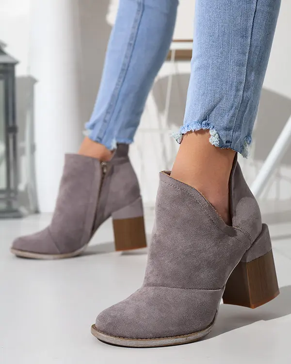 Resti Resti Gray women's ankle boots with Cintura cut-outs - Footwear
