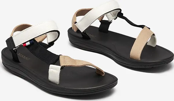 Resti Resti Icon Women's fabric sandals in white Ojo- Footwear