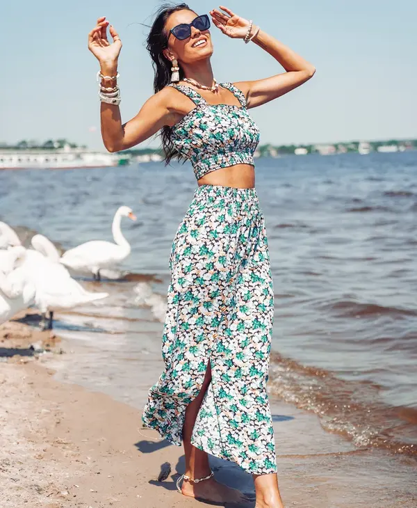 Resti Resti Mint women's set with floral print