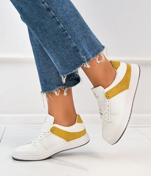 Resti Resti Mustard white women's sports shoes Elevace