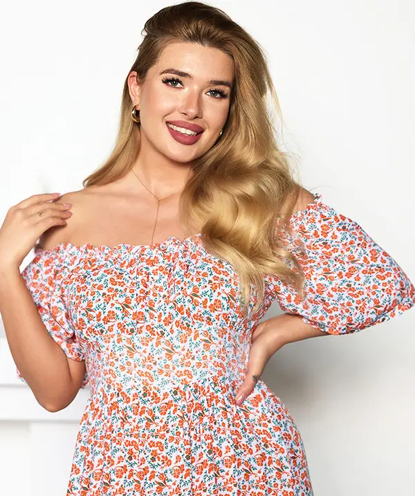 Resti Resti Orange and white maxi dress with a floral pattern - Clothing