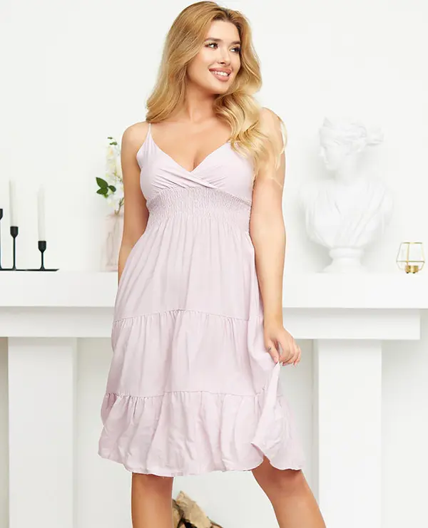 Resti Resti Purple ladies' delicate dress above the knee - Clothing