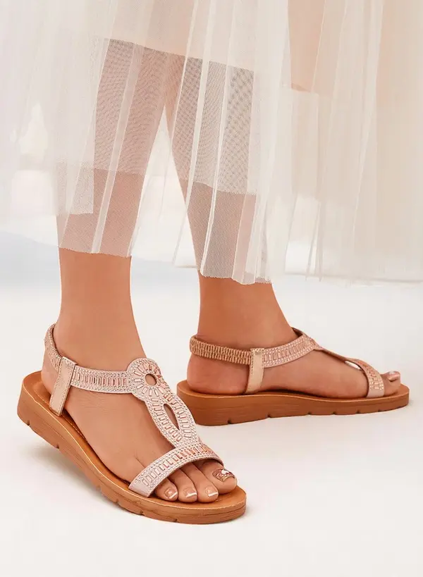 Resti Resti Royal Fashion Women's Ava Shine sandals with decorative straps