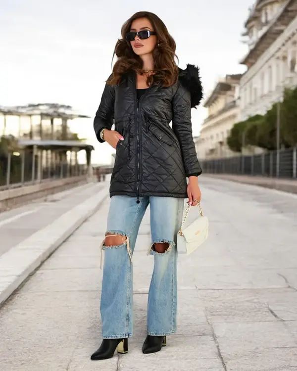 Resti Resti Women's double-sided jacket in black