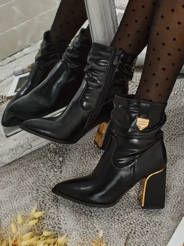 Resti Resti Women's Eco-Leather Heeled Ankle Boots AshenPurl