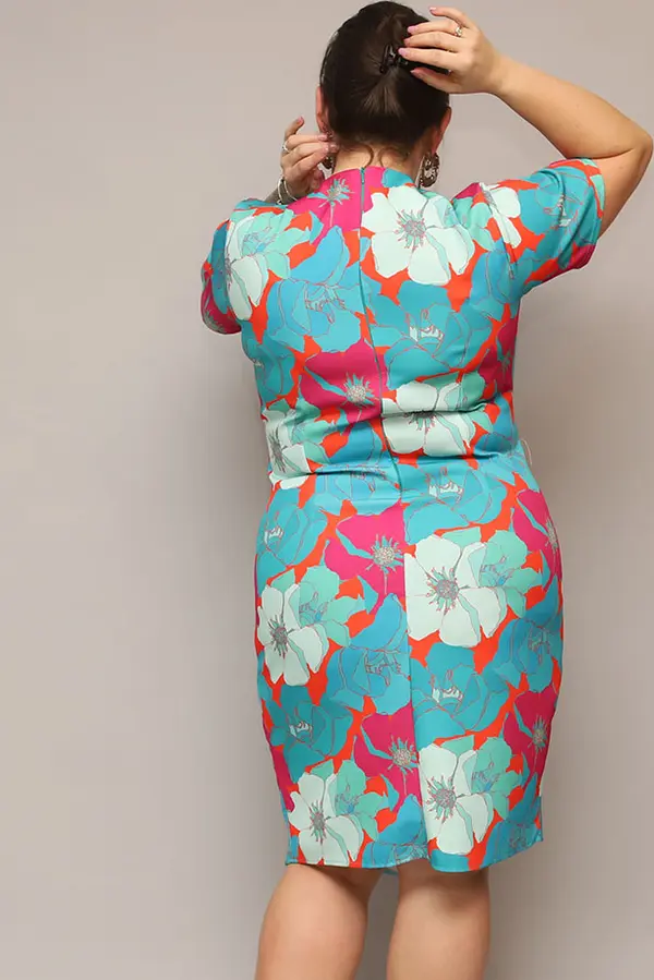 Resti Resti Women's floral fabric dress PLUS SIZE