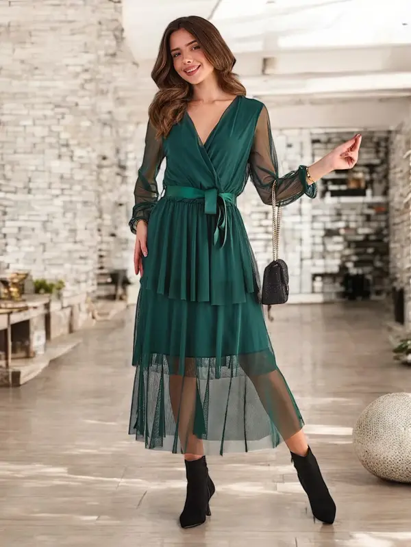 Resti Resti Women's long dress with frills