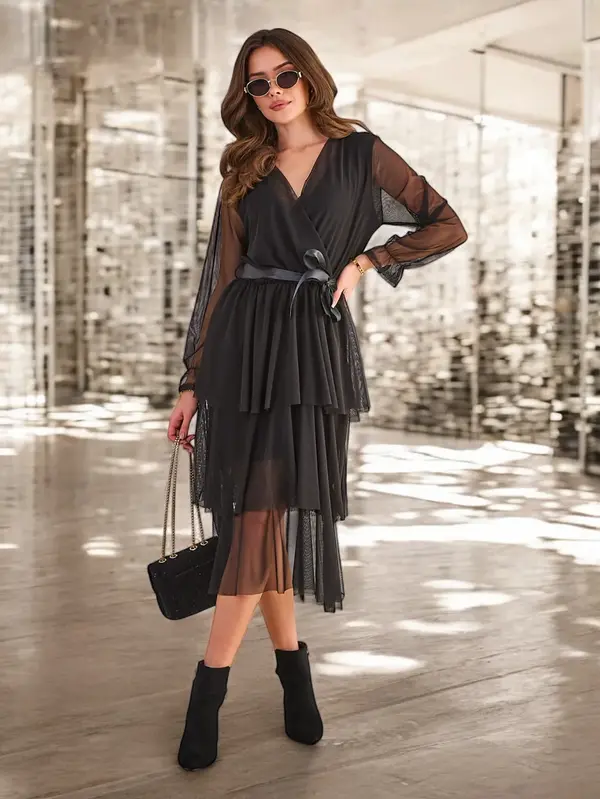 Resti Resti Women's long dress with frills