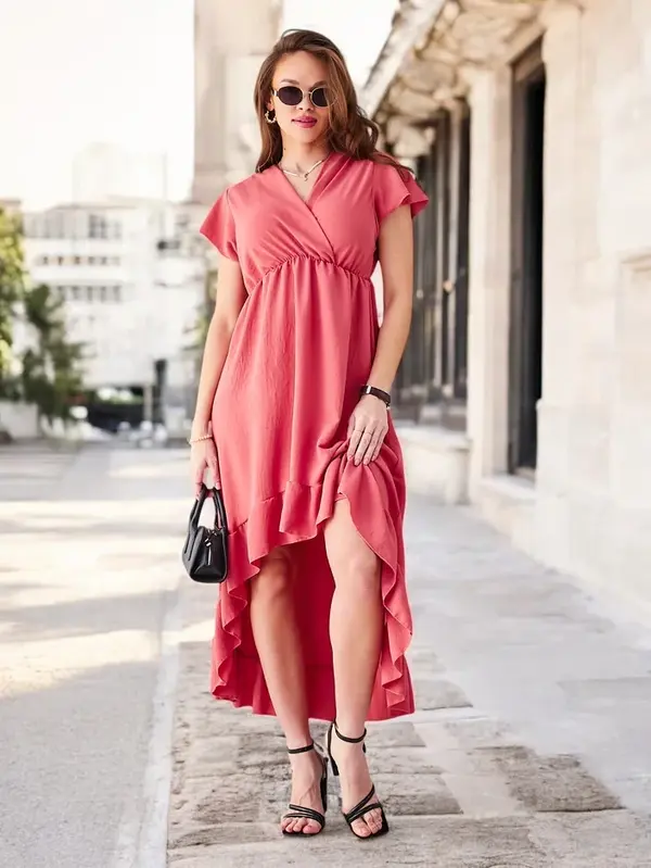 Resti Resti Women's midi dress with an asymmetrical hem