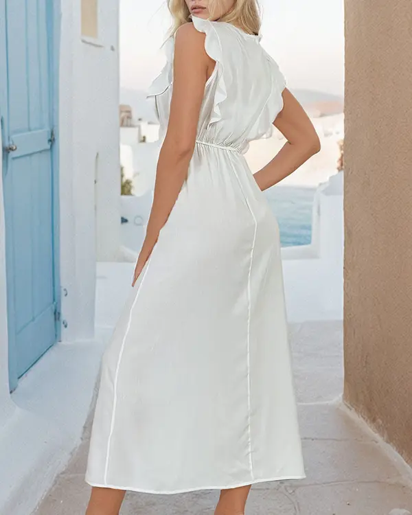 Resti Resti Women's Midi Dress with Buttons