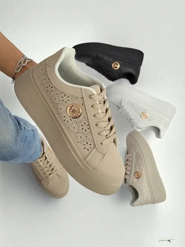 Resti Resti Women's platform sneakers Callista ecru eco-leather