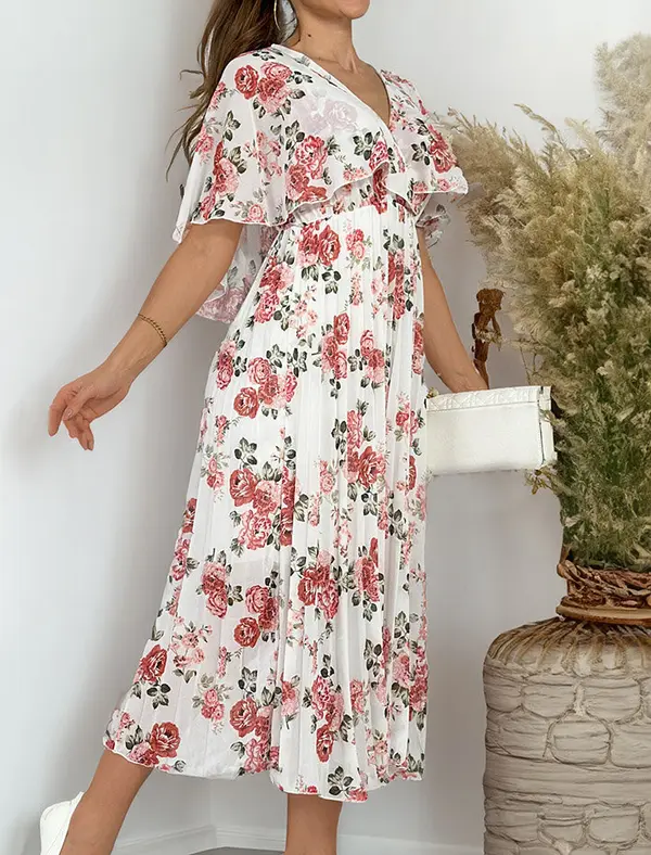 Resti Resti Women's pleated floral midi dress