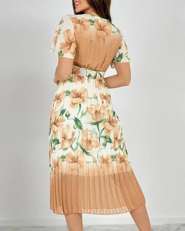 Resti Resti Women's pleated floral midi dress