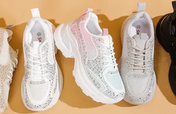 Resti Resti Women's Sports Sneakers with Rhinestones Bloss