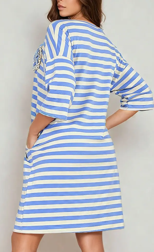 Resti Resti Women's striped oversize midi dress