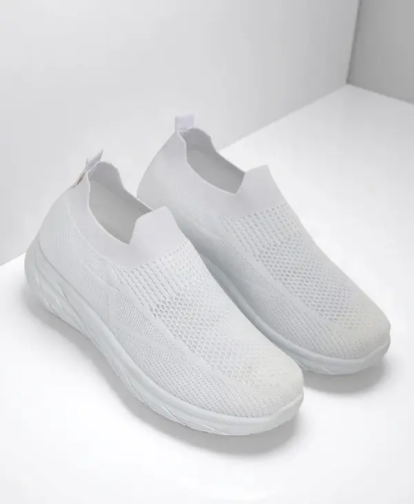 Resti Resti Women's White Slip-On Sports Shoes