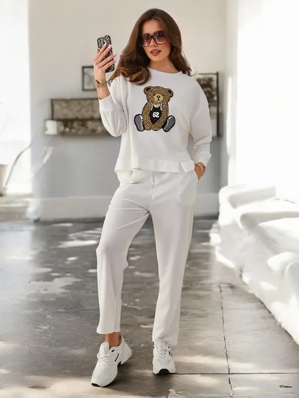 Resti Resti Women's Woven Set with Bear