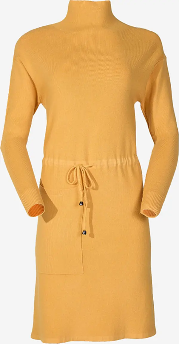 Resti Resti Yellow ladies turtleneck sweater dress - Clothing