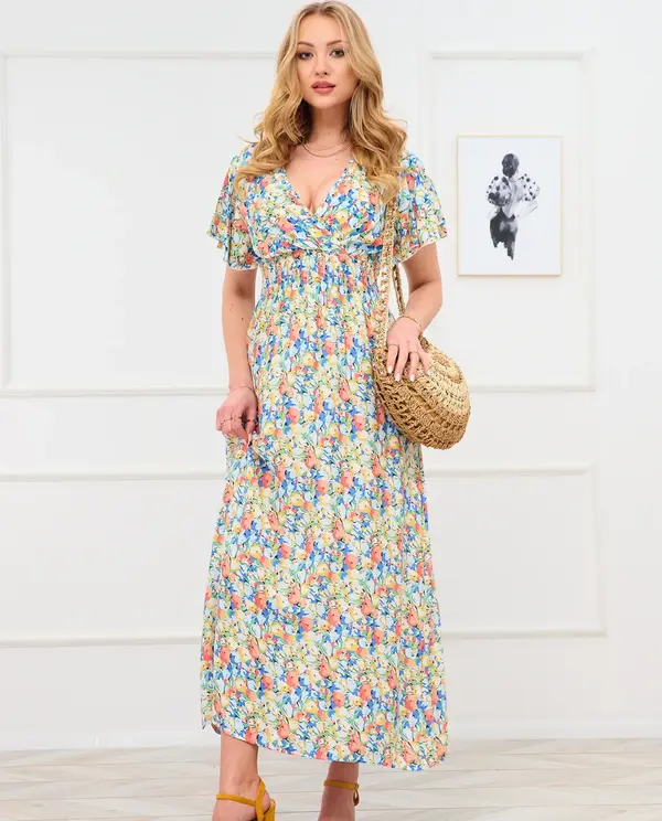 Resti Resti Yellow women's floral maxi dress - Clothing