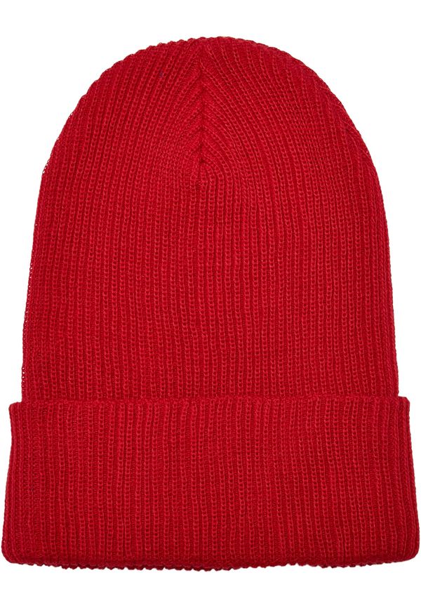 Flexfit Ribbed knit cap made of recycled yarn red