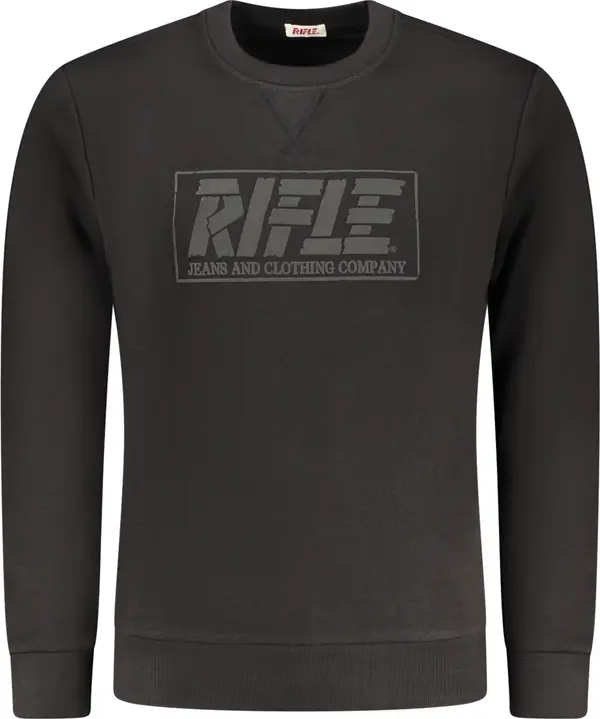 Rifle RIFLE MEN'S BLACK ZIP-UP SWEATSHIRT