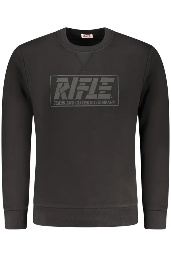 Rifle RIFLE MEN'S BLACK ZIP-UP SWEATSHIRT