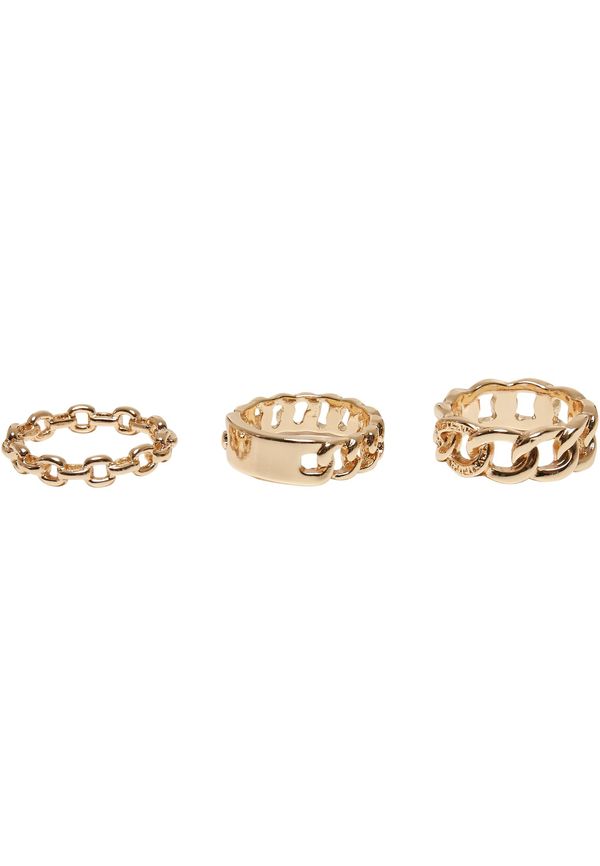 Urban Classics Rings 3-Pack - Gold Colors