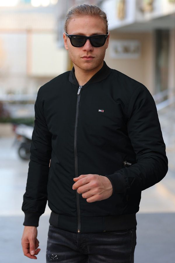 River Club River Club мъжки черен водоустойчив и ветроупорен колеж яка палто.