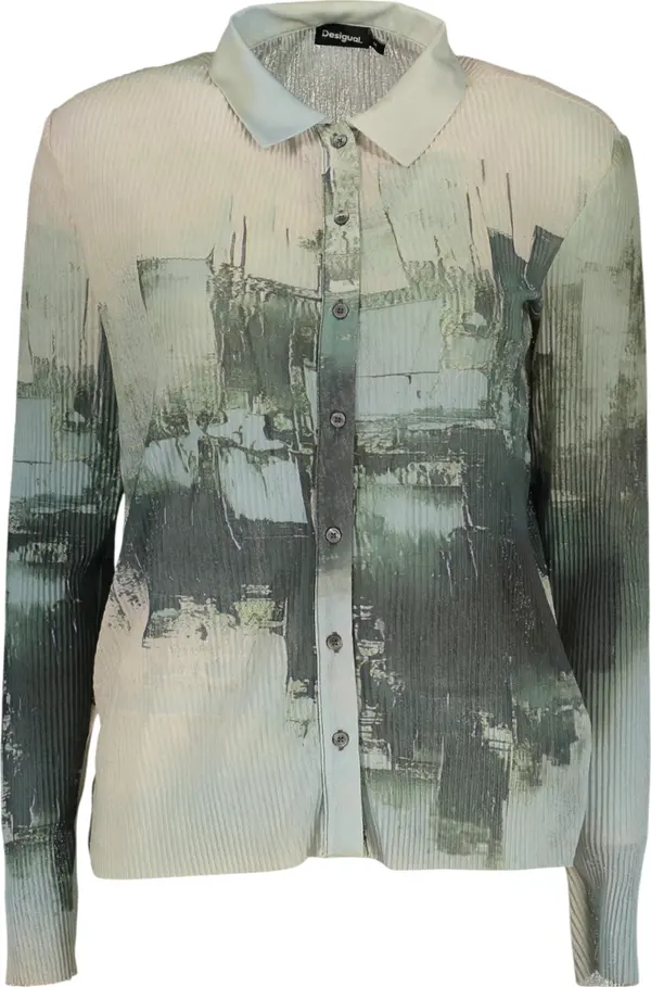 DESIGUAL Риза с дълъг ръкав Desigual, зелена