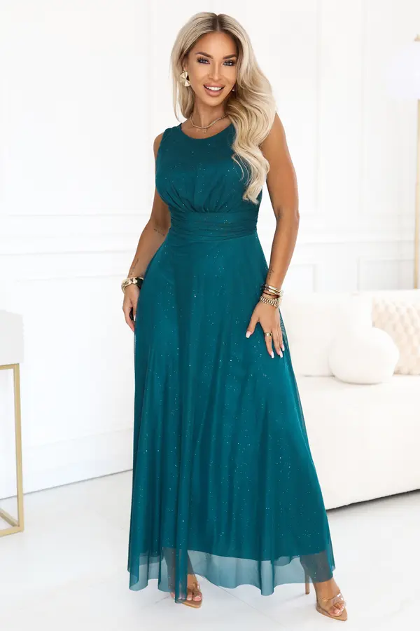 numoco basic Рокля AVELINE MAXI с брокатен тюл