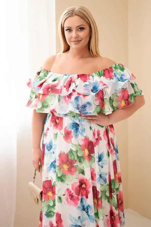Kesi Włoski Рокля Kesi plus size maxi с волани