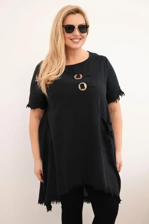 Kesi Włoski Рокля Kesi Plus Size с по-дълъг гръб