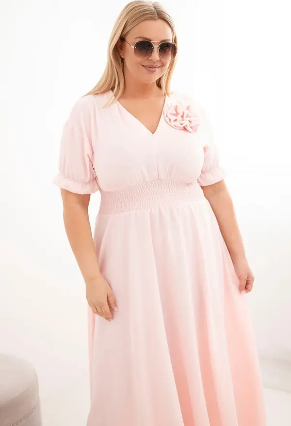 Kesi Włoski Рокля Kesi с V-образно деколте и волани в талията