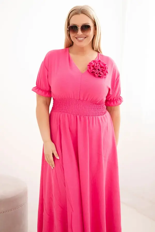 Kesi Włoski Рокля Kesi Włoski Plus Size с волани в талията
