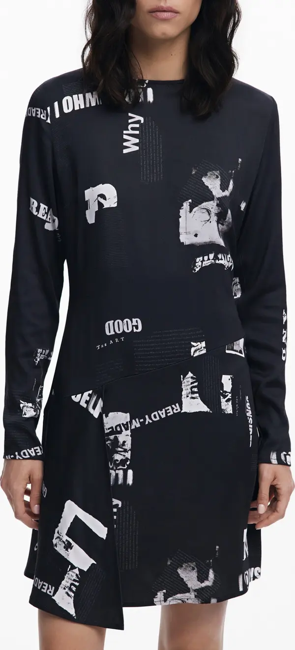 DESIGUAL Рокля с дълъг ръкав с шарки