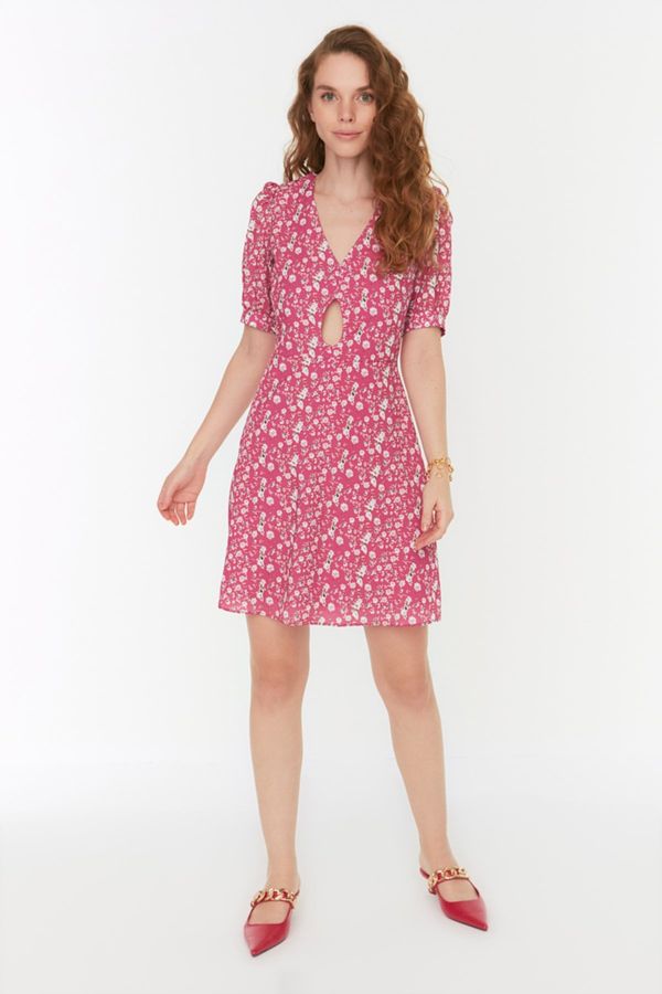 Trendyol Рокля с розов принт Trendyol