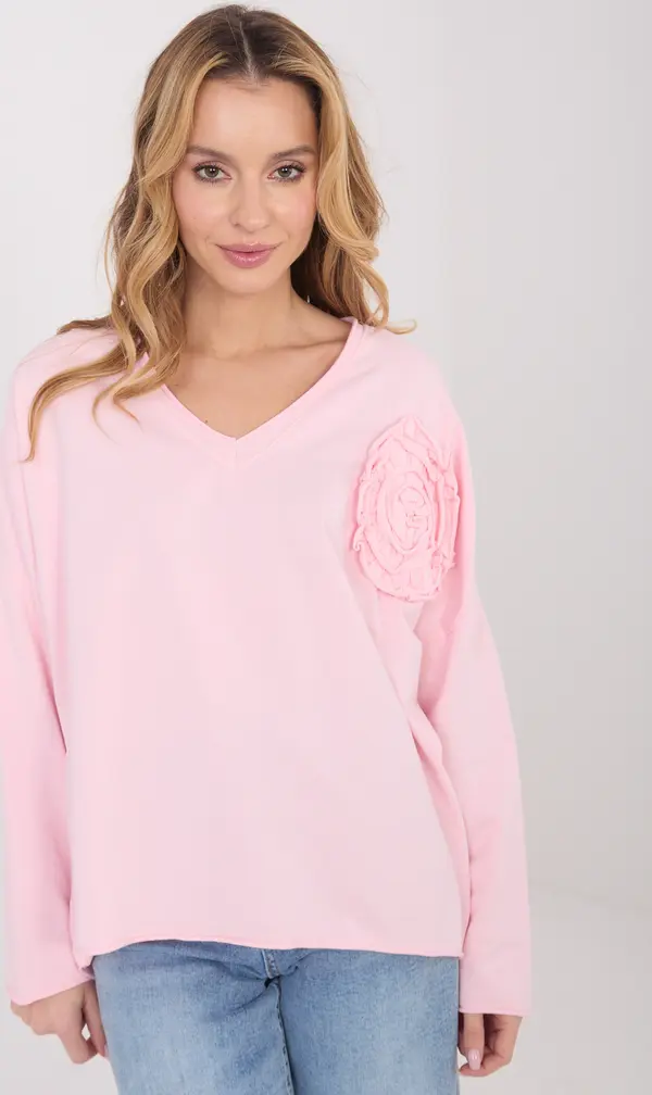 Factory Price Розова блуза с флорален мотив