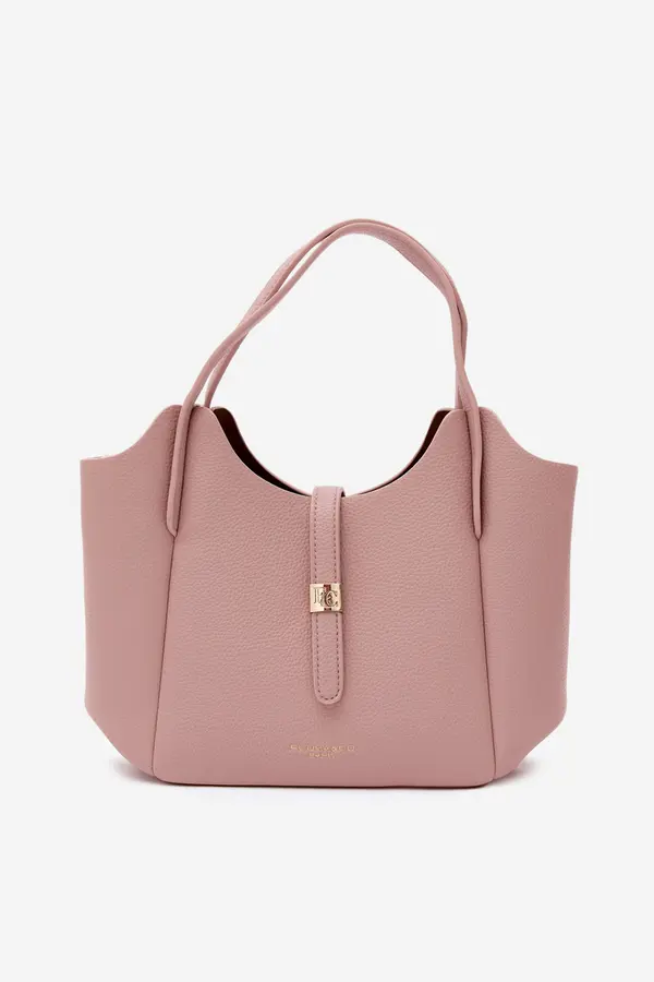 FLORA & CO Розова чанта от изкуствена кожа Flora&amp;Co
