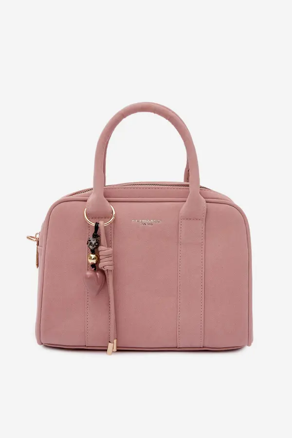 FLORA & CO Розова еко велурена чанта Flora&amp;Co
