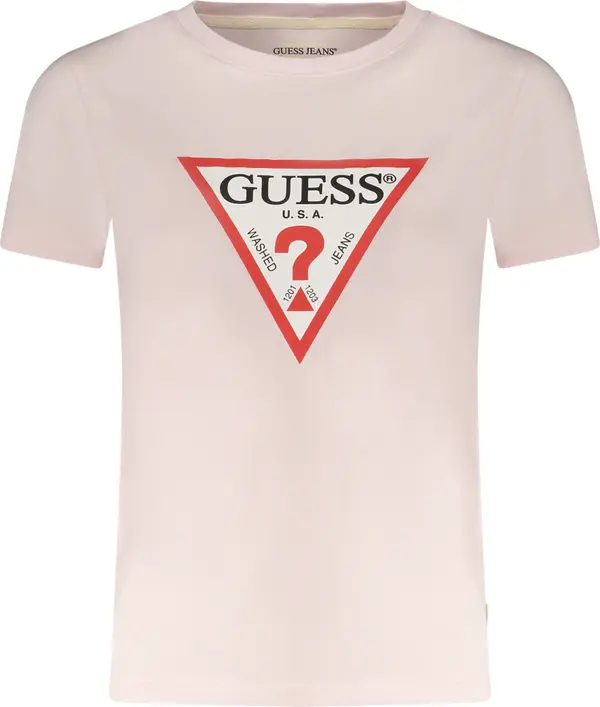 GUESS JEANS Розова тениска с къс ръкав