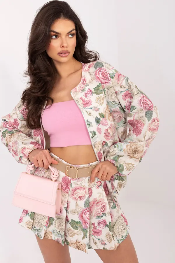 Italy Moda Розови дамски спортни шорти с плисета