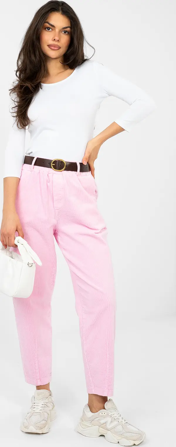 Italy Moda Розови едноцветни панталони
