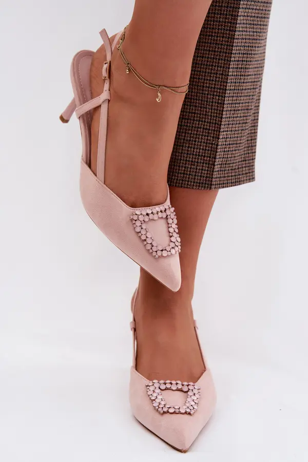 Boto Розови сандали на висок ток Boto